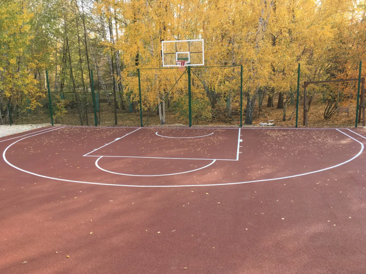 Sports surface for basketball