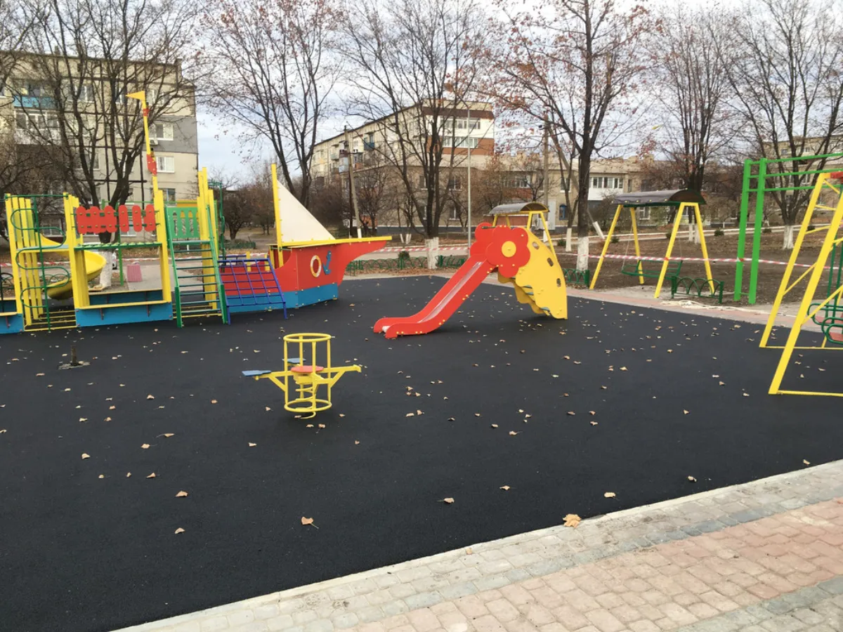 Poured in place rubber surfacing installed by B-Cool Rubber Surfacing