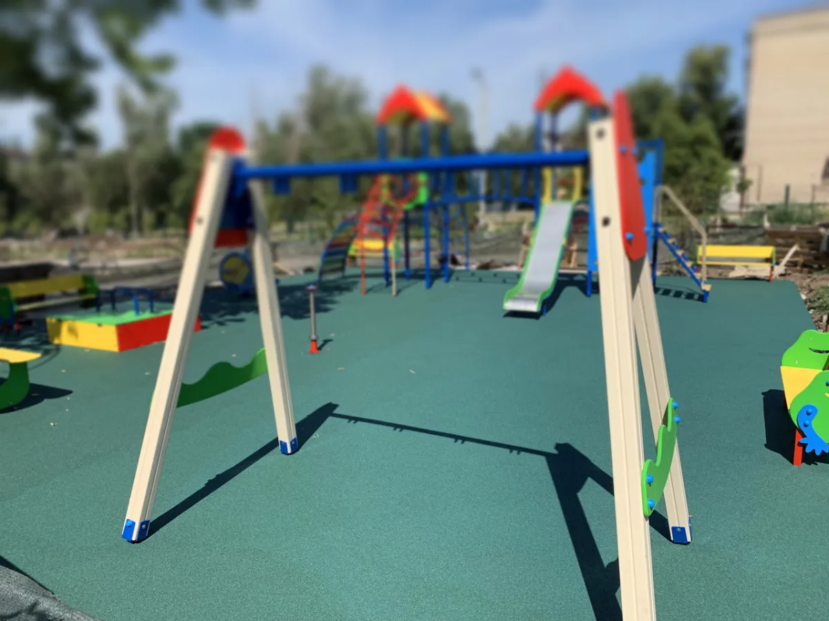 Poured in place rubber surfacing installed by B-Cool Rubber Surfacing
