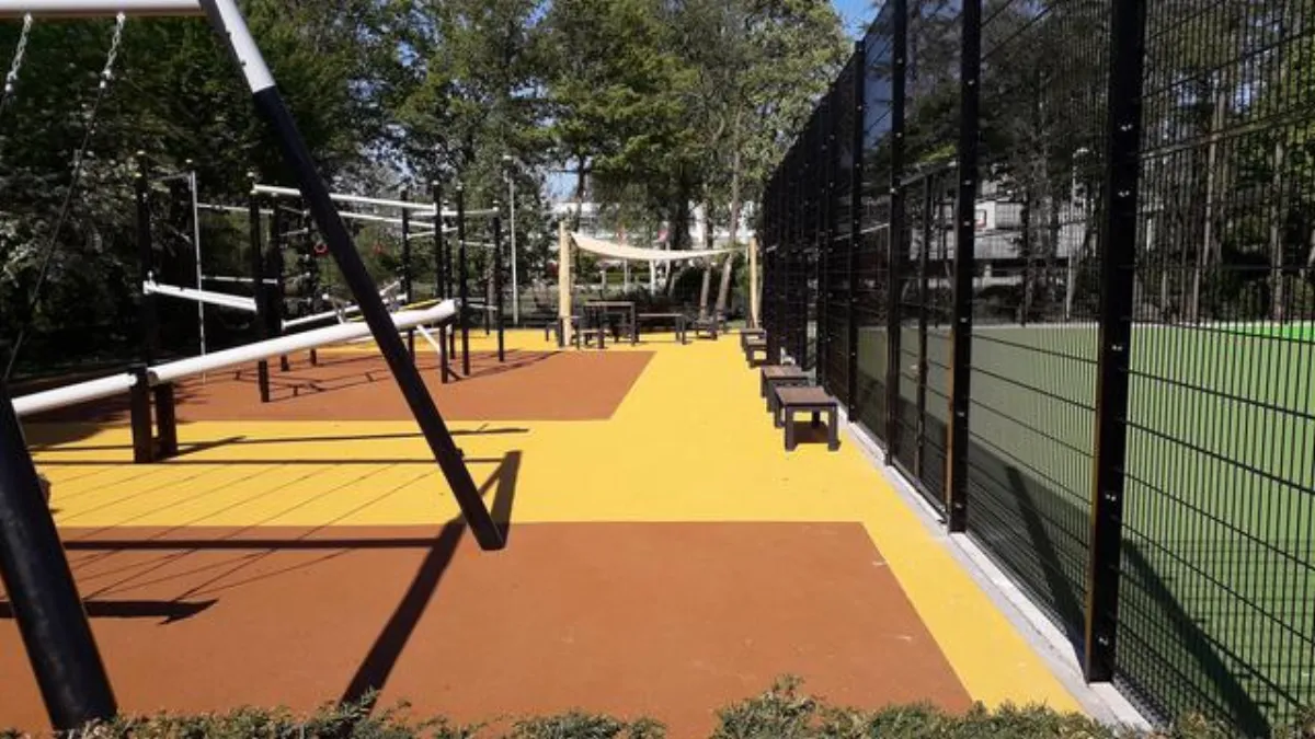 Poured in place rubber surfacing installed by B-Cool Rubber Surfacing