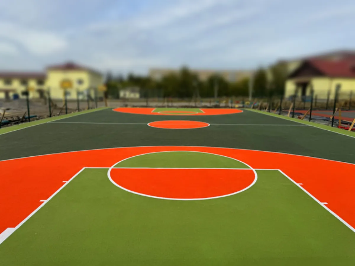 Poured in place rubber surfacing installed by B-Cool Rubber Surfacing