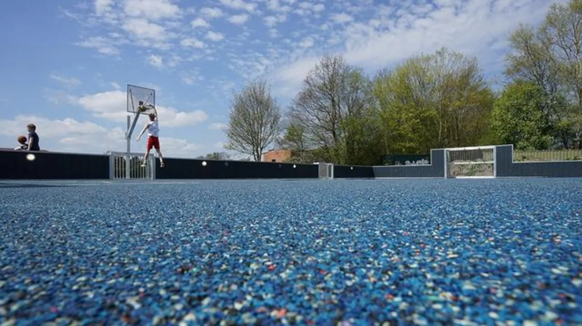 Poured in place rubber surfacing installed by B-Cool Rubber Surfacing