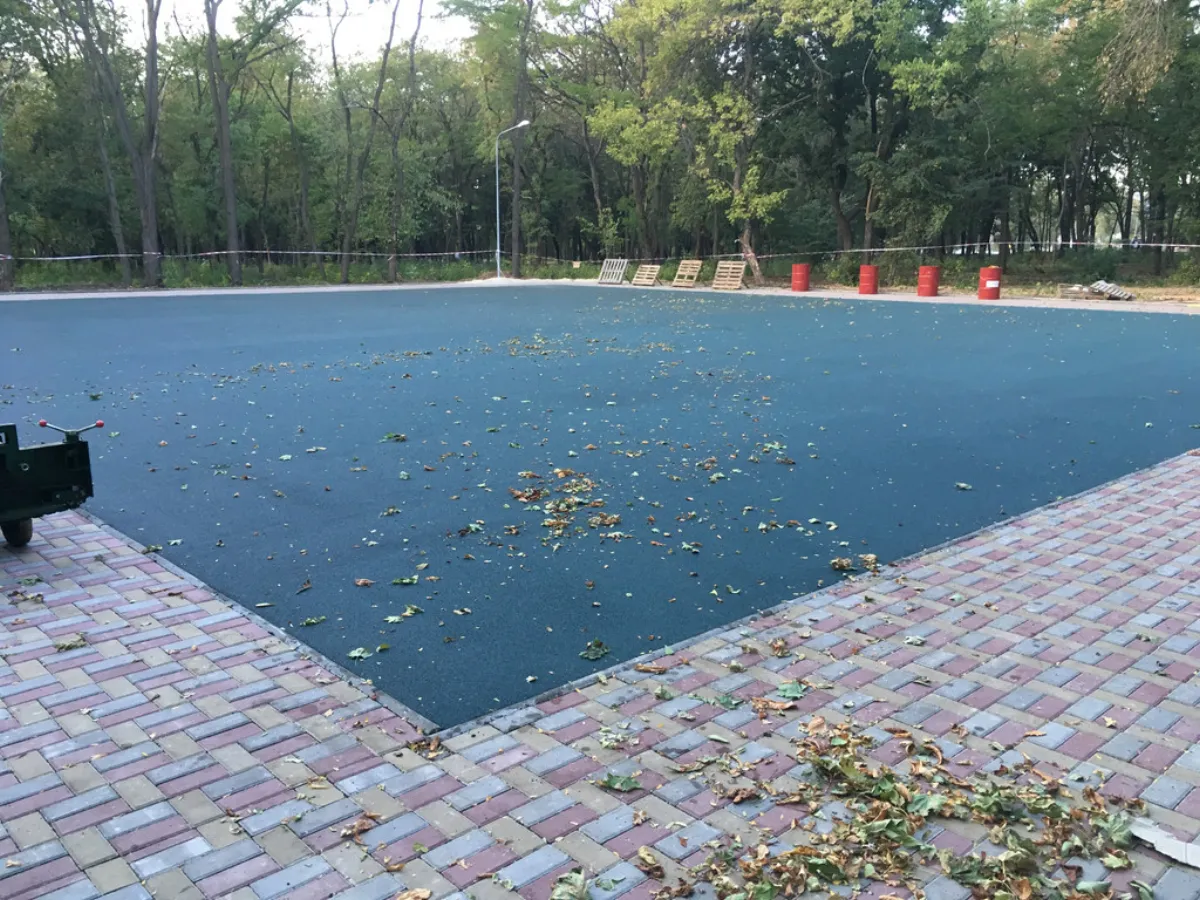 Poured in place rubber surfacing installed by B-Cool Rubber Surfacing